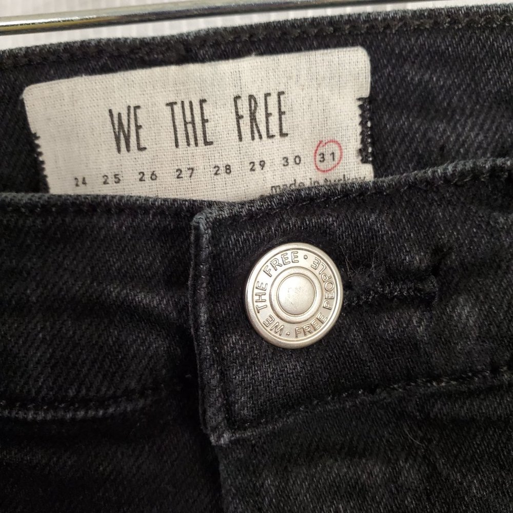 We the Free Size 31 Jeans Anthropologie Button Fly Stretch Skinny Distressed - Picture 10 of 11